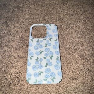 Casely Floral Blue Hydrangea Phone Case - White Background iPhone 15 PRO